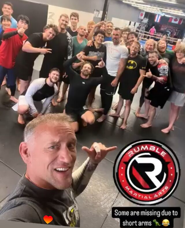 Kru Jones as a young fighter with his trainer and friend Shawn Tompkins.